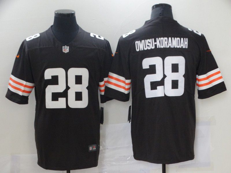 Men Cleveland Browns #28 Owusu-koramoah brown 2021 Vapor Untouchable Limited Player Nike NFL Jersey